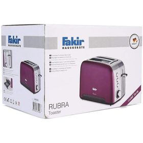 Fakir Rubra Violet 980 W 6 Programlı 2 Dilim Hazneli Ekmek Kızartma Makınesi Mor