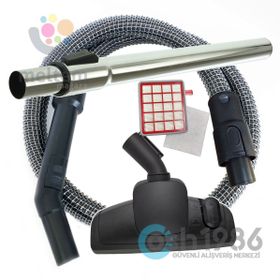 Fakir Veyron Turbo XL Elektrikli Süpürge Çelik Telli Hortumu Emici Başlık Teleskopik Boru Filtre