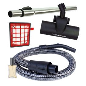 Fakir Veyron Turbo XL Süpürge Çelik Telli Hortumu Turbo Brush Emici Başlık Teleskopik Boru Filtre