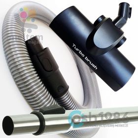Fakir Veyron Turbo XL Süpürge Çelik Telli Hortumu Turbo Brush Emici Başlık Teleskopik Boru
