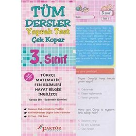 Faktör Yayınları 3. Sınıf Tüm Dersler Çek Kopar Yaprak Test