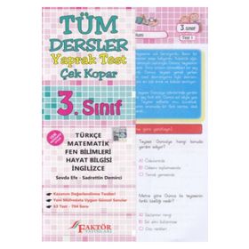 Faktör Yayınları 3. Sınıf Tüm Dersler Çek Kopar Yaprak Test
