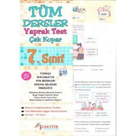 Faktör Yayınları 7. Sınıf Tüm Dersler Yaprak Test Çek Kopar