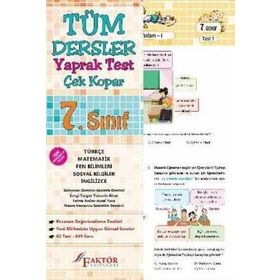Faktör Yayınları 7. Sınıf Tüm Dersler Yaprak Test Çek Kopar