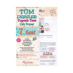 Faktör Yayınları 7. Sınıf Tüm Dersler Yaprak Test Çek Kopar