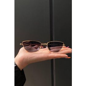 Falan Eyewear Glass Siyah Gold Kadın Cat-Eye Güneş Gözlüğü