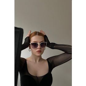 Falan Eyewear Jasmin Krem Kadın Cat-Eye Güneş Gözlüğü