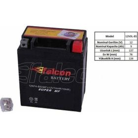Falcon 12N7A-BS 12 V 7 Ah Kuru Akü