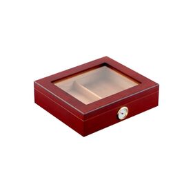 Falconetti RC06KR Kırmızı Camlı Humidor Puro Kutusu