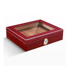 Falconetti RC06KR Kırmızı Camlı Humidor Puro Kutusu