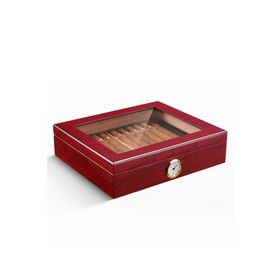 Falconetti RC06KR Kırmızı Camlı Humidor Puro Kutusu