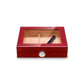 Falconetti RC06KR Kırmızı Camlı Humidor Puro Kutusu