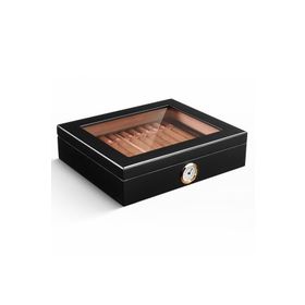 Falconetti RC06SY Siyah Camlı Kısa Humidor Puro Kutusu