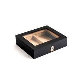 Falconetti RC06SY Siyah Camlı Kısa Humidor Puro Kutusu