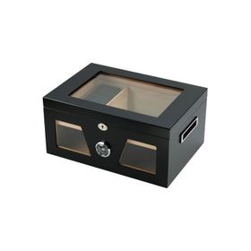Falconetti RC21 Siyah 2 Katlı Camlı Humidor Puro Kutusu