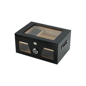 Falconetti RC21 Siyah 2 Katlı Camlı Humidor Puro Kutusu