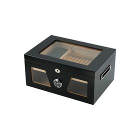 Falconetti RC21 Siyah 2 Katlı Camlı Humidor Puro Kutusu