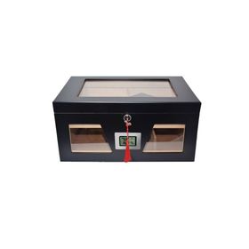 Falconetti RC21 Siyah 2 Katlı Camlı Humidor Puro Kutusu