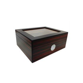 Falconetti RC42KR-D Defolu Kırmızı Camlı Humidor Puro Kutusu