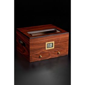 Falconetti RC56 Sedir Ağacı Camlı Çekmeceli Humidor Puro Kutusu