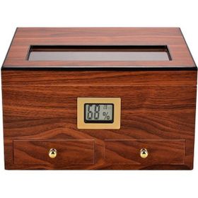 Falconetti RC56 Sedir Ağacı Camlı Çekmeceli Humidor Puro Kutusu