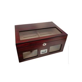 Falconetti RC59KR Bordo 2 Katlı Camlı Dijital Humidor Puro Kutusu