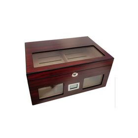 Falconetti RC59KR Bordo 2 Katlı Camlı Dijital Humidor Puro Kutusu