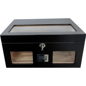 Falconetti RC59SY Siyah 2 Katlı Camlı Dijital Humidor Puro Kutusu