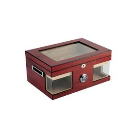 Falconetti RD27KR İtalyan Sediri 2 Katlı Camlı Özel Humidor Puro Kutusu