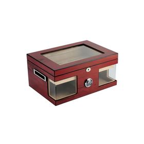 Falconetti RD27KR İtalyan Sediri 2 Katlı Camlı Özel Humidor Puro Kutusu