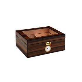 Falconetti RD46 Kahverengi Camlı 2 Katlı Humidor Puro Kutusu