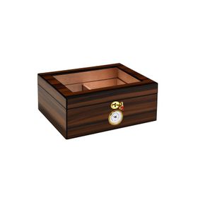 Falconetti RD46 Kahverengi Camlı 2 Katlı Humidor Puro Kutusu
