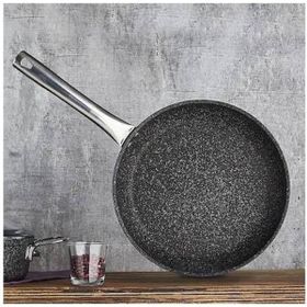 Falez 3022 Black Lıne 32 cm Çelik Saplı Tava