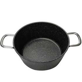 Falez Adachefs 24 Cm Black Line Granit Döküm Derin Tencere