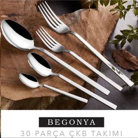 Falez Begonya 30 Parça Gümüş Çatal Kaşık Bıçak Takımı