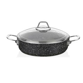 Falez Black Line 30 cm Siyah Granit Döküm Karnıyarık Tencere
