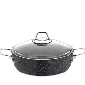 Falez Black Line Granit Döküm 22 cm Kısa Karnıyarık Tencere