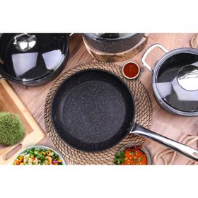 Falez BLN 3011 30 cm Black Line Granit Kapaksız Tava