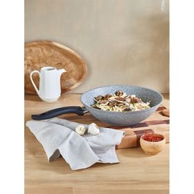 Falez Cost 28 cm Granit Gri Wok Tava