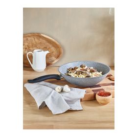 Falez Cost 28 cm Granit Gri Wok Tava