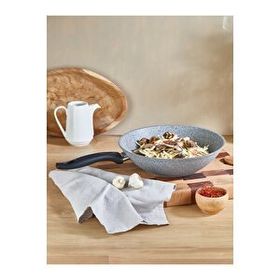 Falez Cost 28 cm Granit Gri Wok Tava