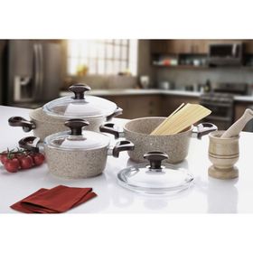 Falez Creamy 6 Parça Midi Döküm Tencere Seti