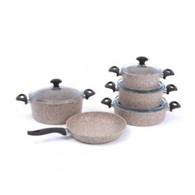 FALEZ Creamy Granitec 9 Parça Granit Set