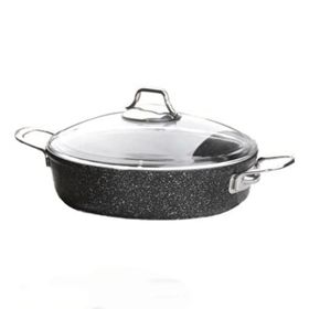 Falez Granit Döküm Siyah Karnıyarık 30 cm Tencere