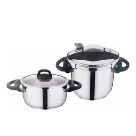 Falez TWC-1001 Twist Cook 4+7 lt Siyah Gri Düdüklü Tencere Seti