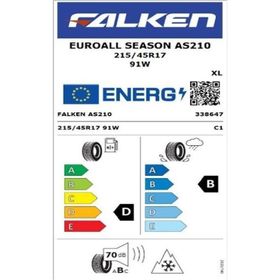 Falken 215/45 R17 91W XL Euroall Season AS210 Dört Mevsim Lastiği 2025
