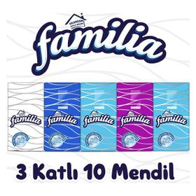 Familia 3 Katlı 10 Paket Mendil
