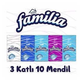 Familia 3 Katlı 10 Paket Mendil