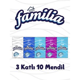 Familia 3 Katlı 10 Paket Mendil