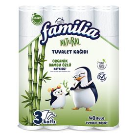 Familia 3 Katlı 40 Rulo Bambu Natural Tuvalet Kağıdı (2 adet)